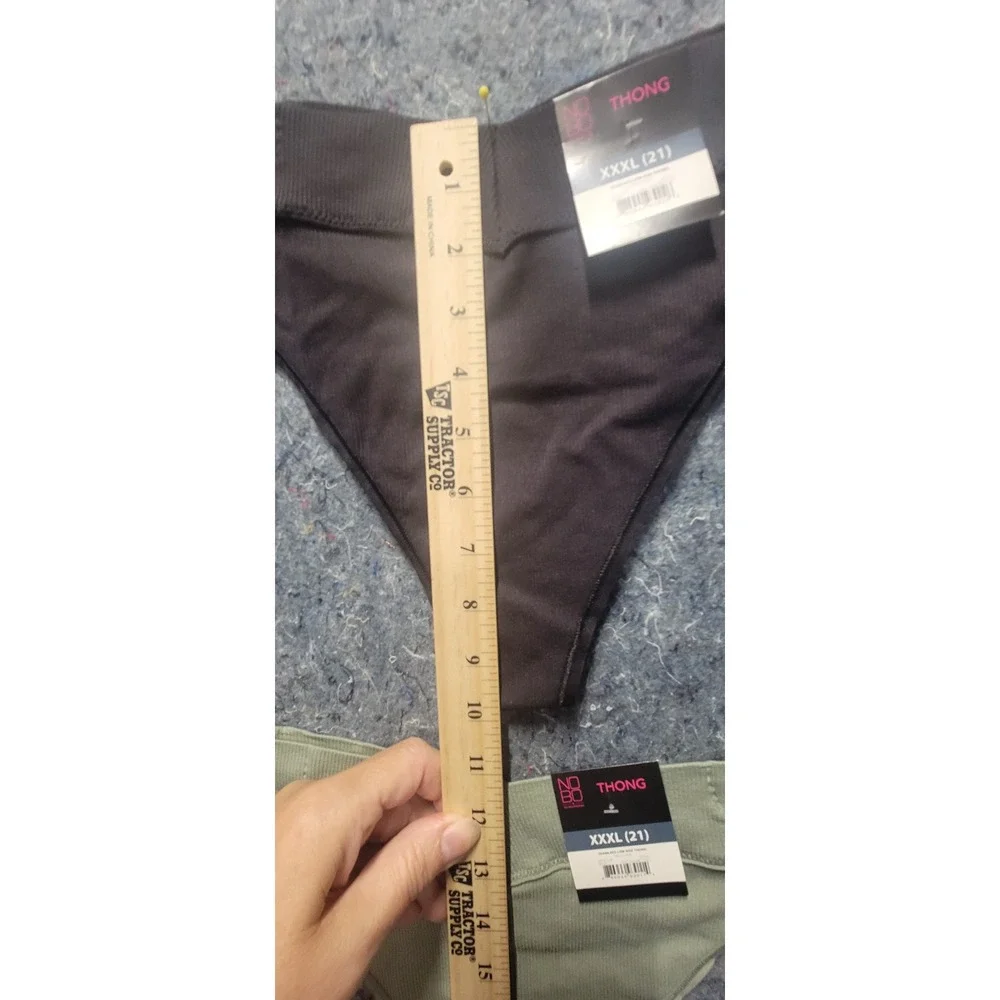 No Boundries Seamless‎ Low Rise Thong Wild Sage/Black Soot Size XL - Picture 6 of 10